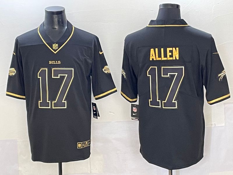 Men 2025 Buffalo Bills #17 Allen Black Gold Nike Limited NFL Jersey style 7224->buffalo bills->NFL Jersey